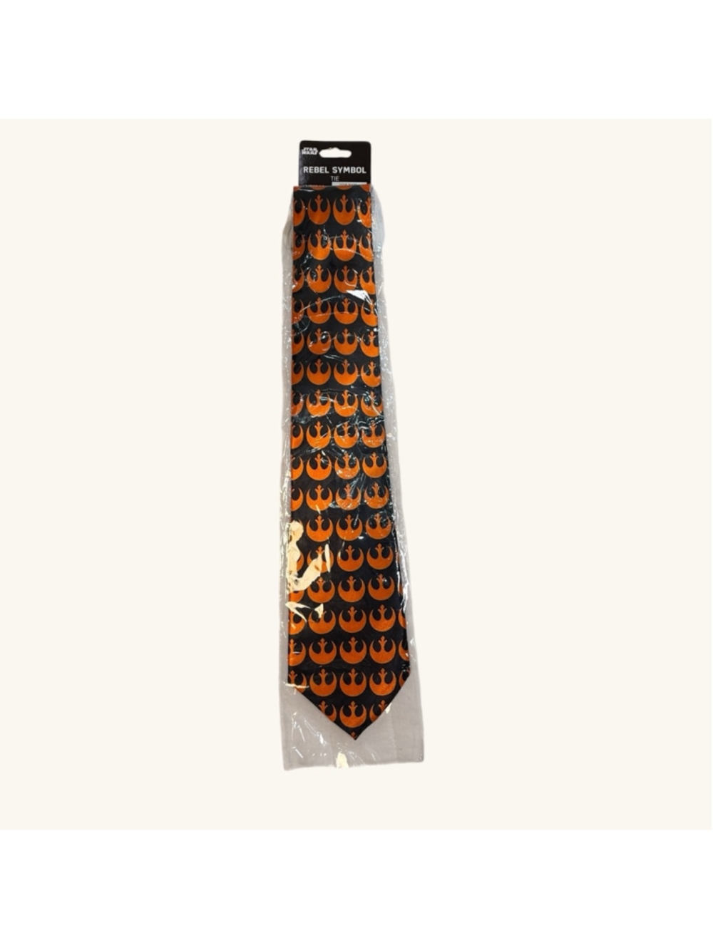 Star Wars Rebel Alliance Symbol Novelty Tie Black Orange Licensed Necktie